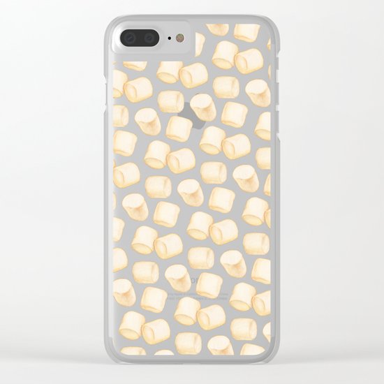 Marshmallow Pattern - Pink Clear iPhone Case