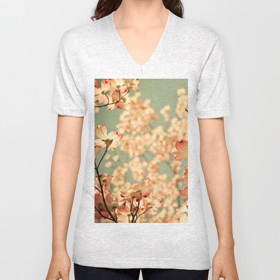 Pink Unisex V-Neck