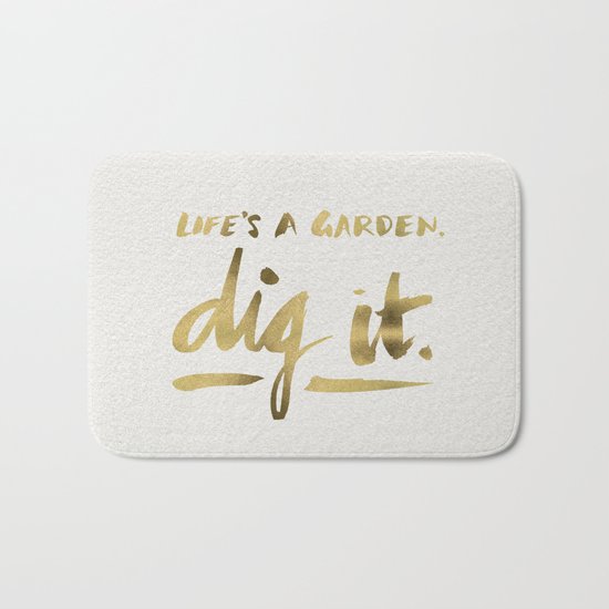 Dig It – Gold Ink Bath Mat