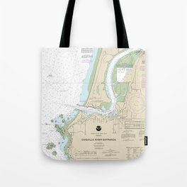 Coquille River Entrance Oregon Nautical Chart 18588 Tote Bag