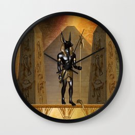 Anubis the egyptian god Wall Clock | Ancient, Mythology, Gold, God, Egypt, Myth, Culture, Symbol, Old, History 