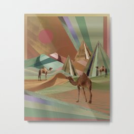 Psychedelic desert Metal Print | Mosaic, Photomontage, Fabric, Digital, Metal, Collage, Pop Art, Gretagre, Desert, Plastic 