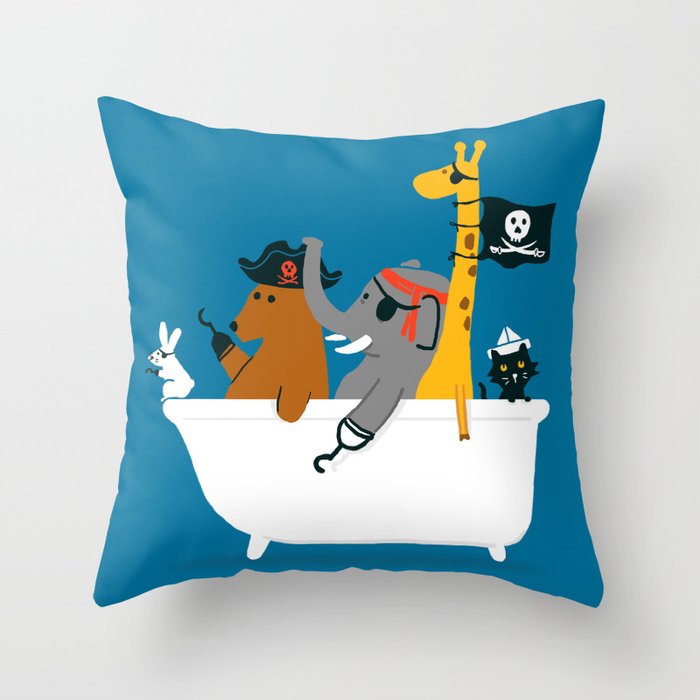 Everybody wants to be the pirate Throw Pillow