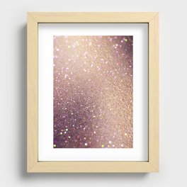 Tan Iridescent Glitter Recessed Framed Print