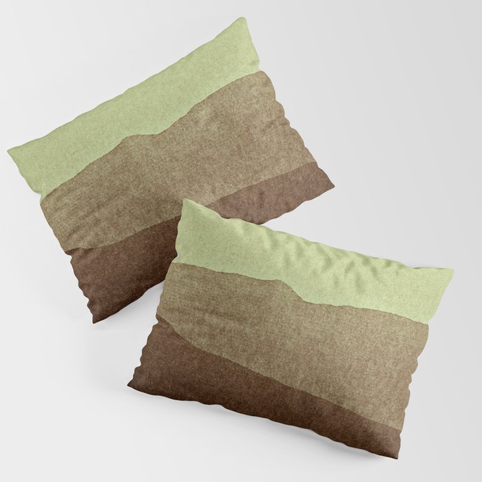 gradient landscape brown green Pillow Sham
