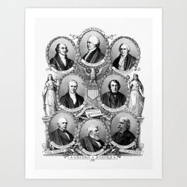 First Eight Chief Justices of the Supreme Court - 1894 Art Print
