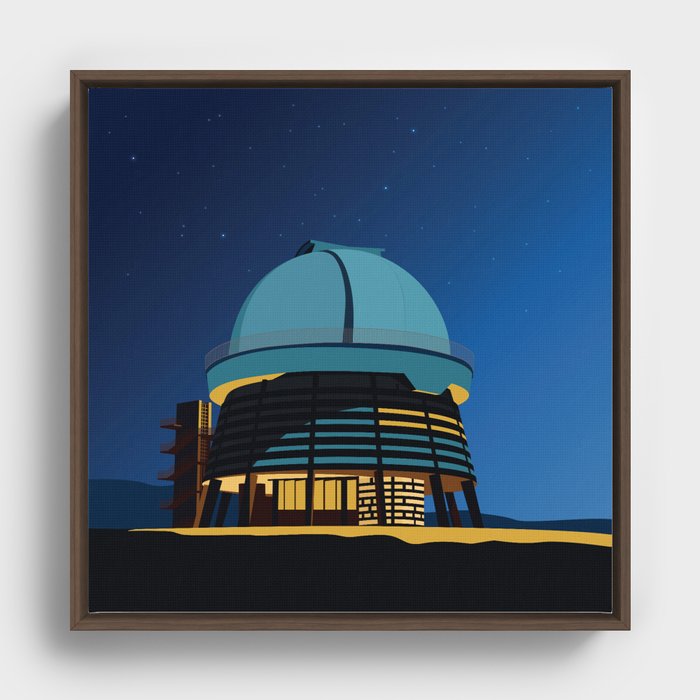 Soviet Modernism: Byurakan Observatory after Viktor Hambardzumyan Framed Canvas