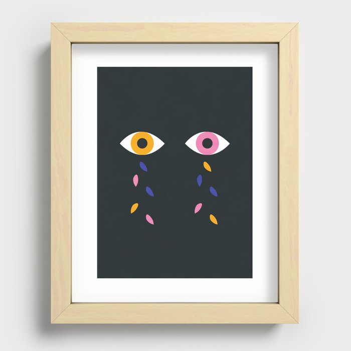 Cried Eyes - Dark Recessed Framed Print