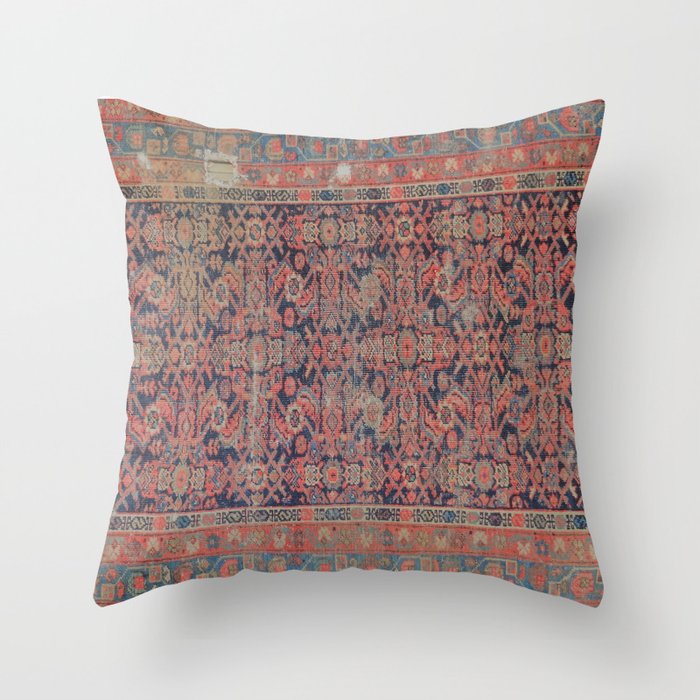 Traditional vibrant rug Throw Pillow