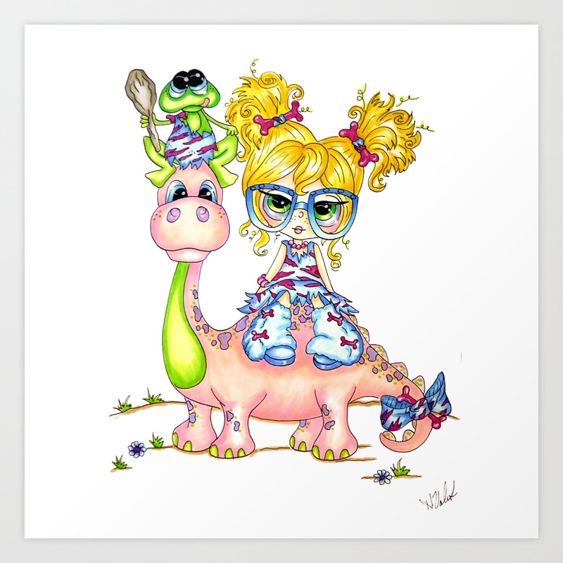 Eleanor And Pickles Dino Fun By Heather Valentin Lacy Sunshine Art Print By Lacysunshine Society6 Green background dinosaur phone wallpaper #designedbyus. eleanor and pickles dino fun by heather valentin lacy sunshine art print by lacysunshine