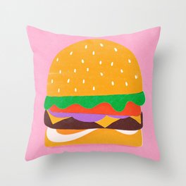 Burger Time Throw Pillow