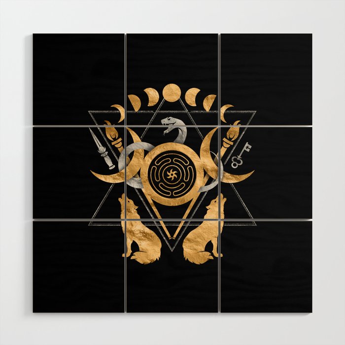 Symbols of Hecate  Wood Wall Art