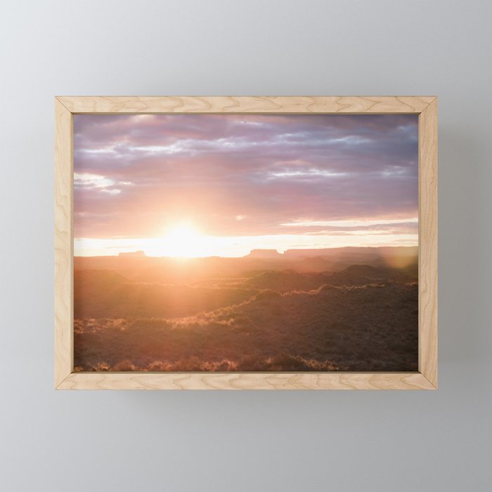 Sunrise in the Valley Framed Mini Art Print