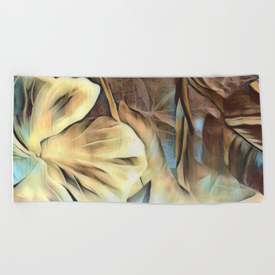 Neutral Abstract Beach Towel