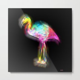 Flamingo Metal Print | Wadingbirds, Shine, Abstract, Rainbowcolors, Flamingos, Graphicdesign, Abstractanimal, Colorfulflamingo, Bird, Birds 