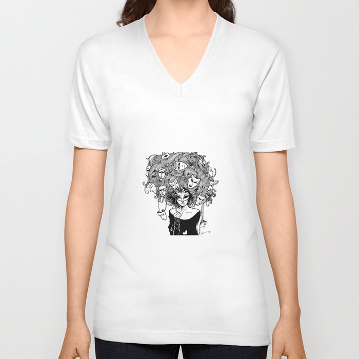 I think people make their own faces, as they grow V Neck T Shirt