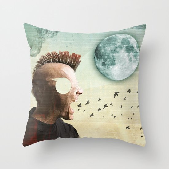 luna mohawk Throw Pillow