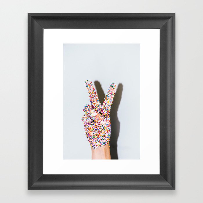 Peace, Love, and Sprinkles Framed Art Print