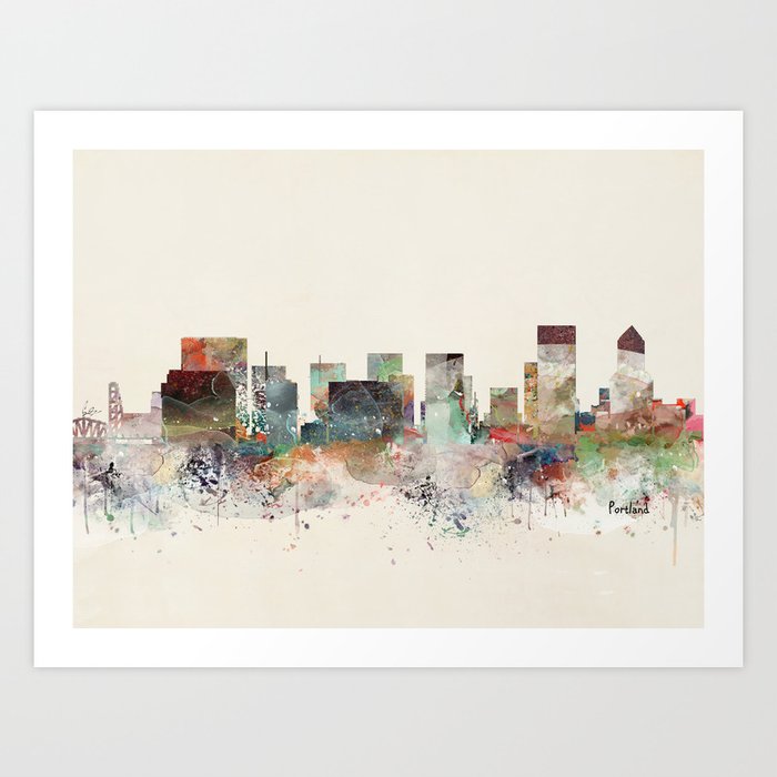 portland oregon skyline art