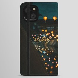China Photography - Chinese Lanterns Hanging Over A Canal In The Night iPhone Wallet Case