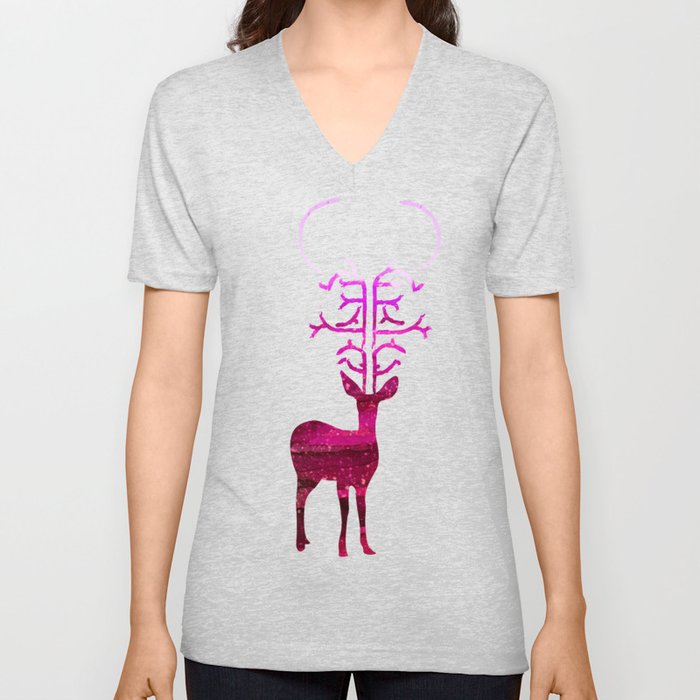 Can You See My Horns Mama? V Neck T Shirt
