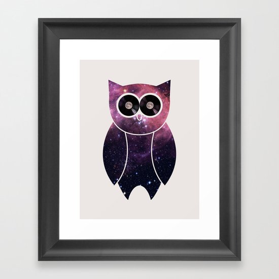 Owl Night Long Framed Art Print