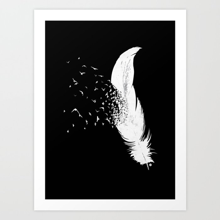 Birds of a Feather (Black) Art Print