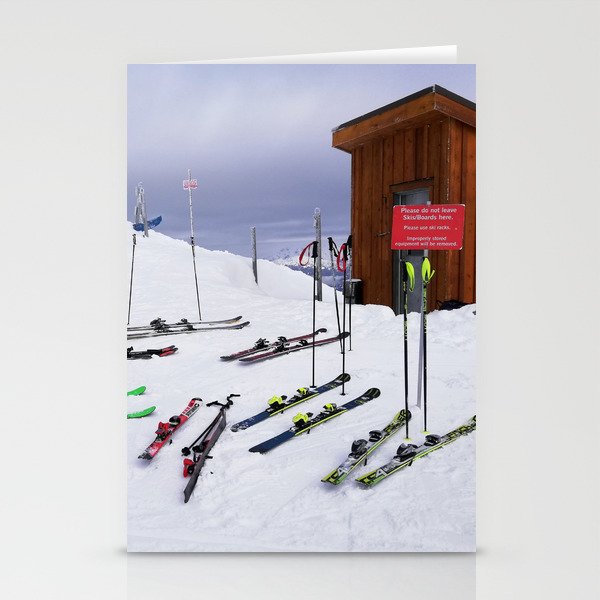 Skiers can't read ;o) Stationery Cards