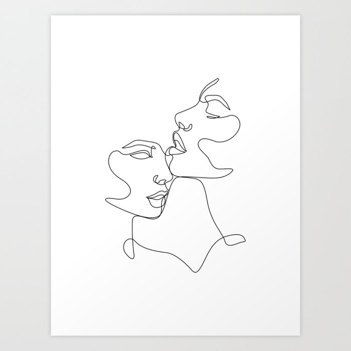 Kiss you Art Print