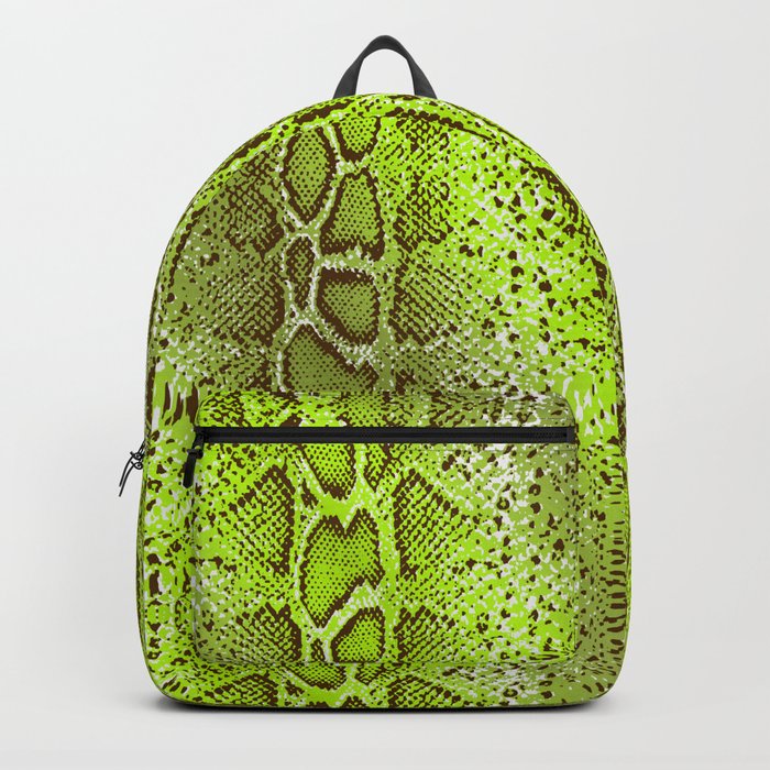 bright lime snake skin in ombre Backpack