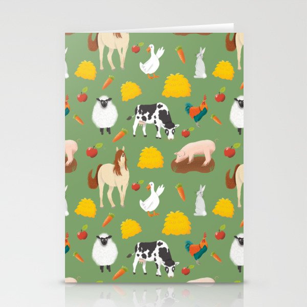 Farm animals Stationery Cards