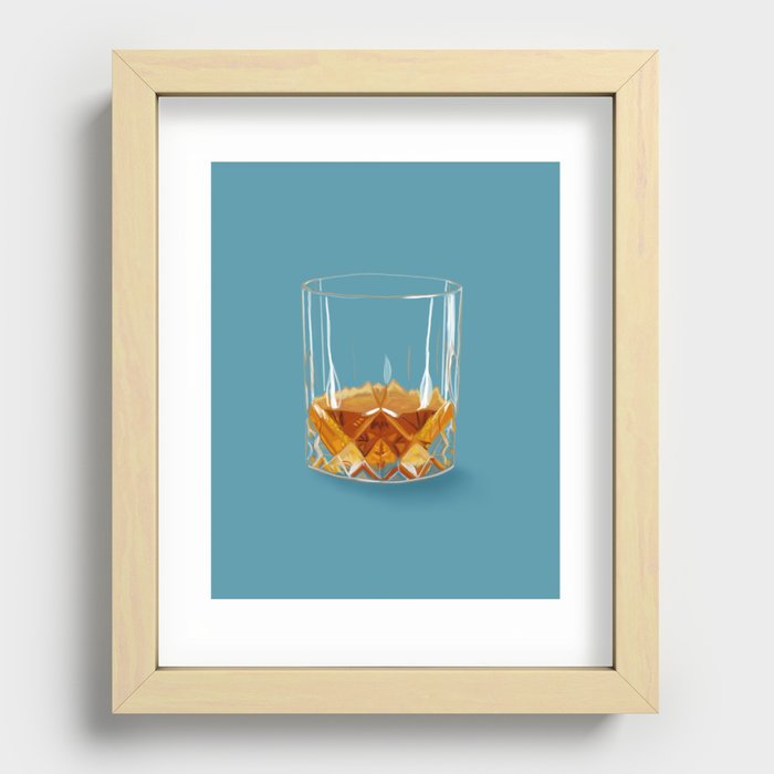 Whiskey Neat Recessed Framed Print