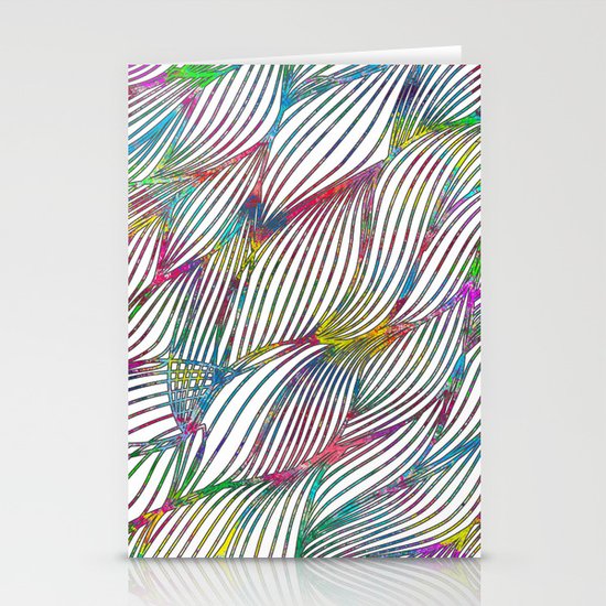 Trace Paint Abstract Stationery Cards