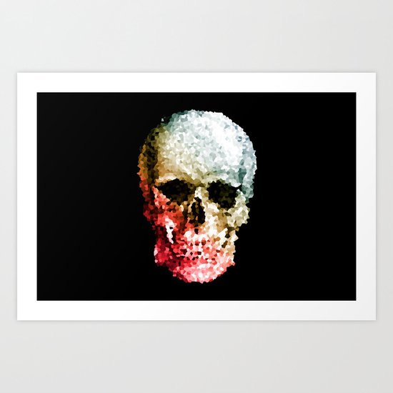 Skull Coloride Art Print