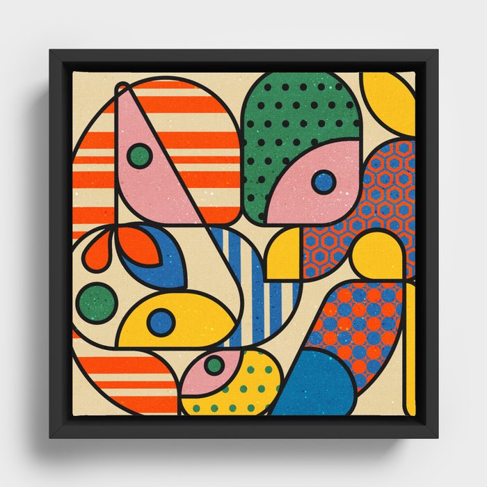 Abstract Figurative Illustration Framed Canvas