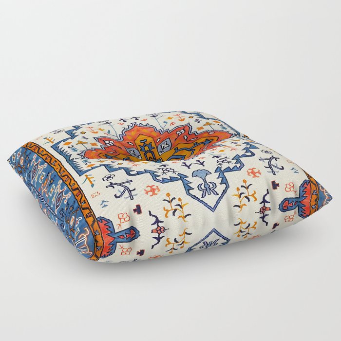 Moroccan Mirage: Bohemian Tapestry of Color Floor Pillow