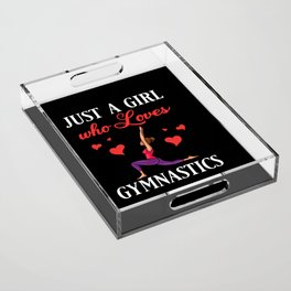 Gymnastic Tumbling Athletes Coach Gymnast Acrylic Tray