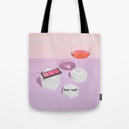 Pastel pink drink and make-up palette Tote Bag