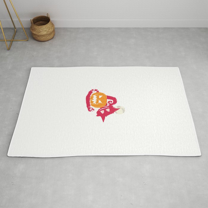 Scary Halloween Cat Jack O Lantern Moon Rug By Passionloft Society6