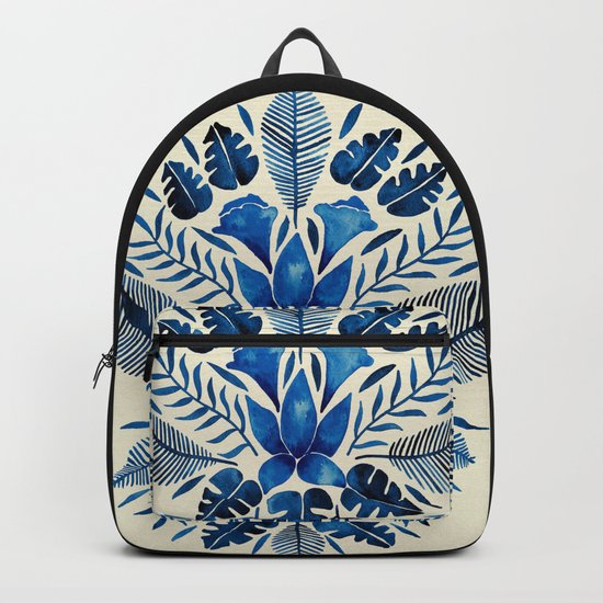Tropical Symmetry – Navy Backpack