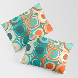 Orange and Turquoise Dots Pillow Sham