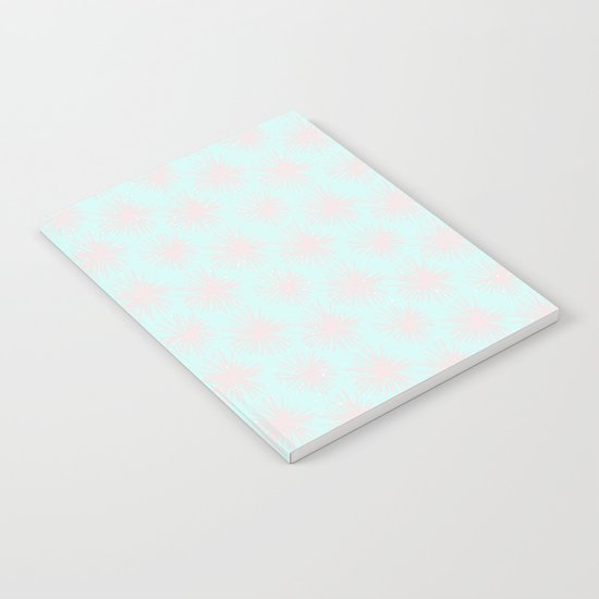 Merry christmas- pink snowflakes and snow on aqua backround I Notebook