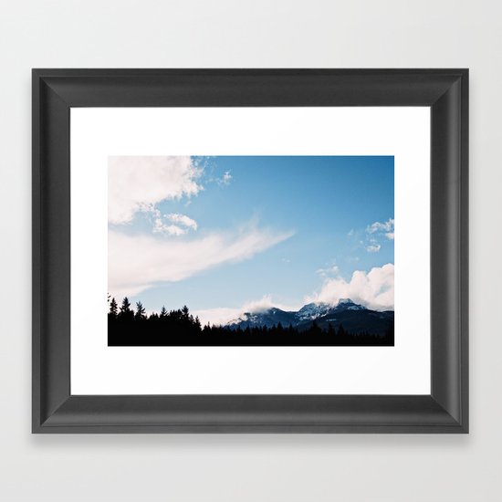 Clouds over the Mountains Framed Art Print