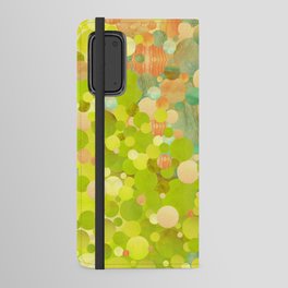 Peachy Keen Green Mosaic Abstract Art Android Wallet Case