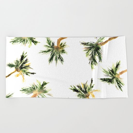 Under the coconut palms Beach Towel