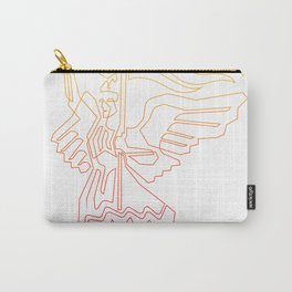 Berlin Angel Single Line Carry-All Pouch | Berlin, Victory, Angelofvictory, Statue, Drawing, Victorycolumn, Angel, Singleline 