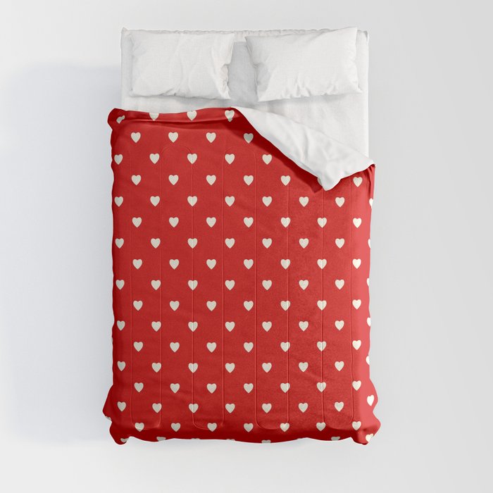 Red Hearts Pattern Comforter
