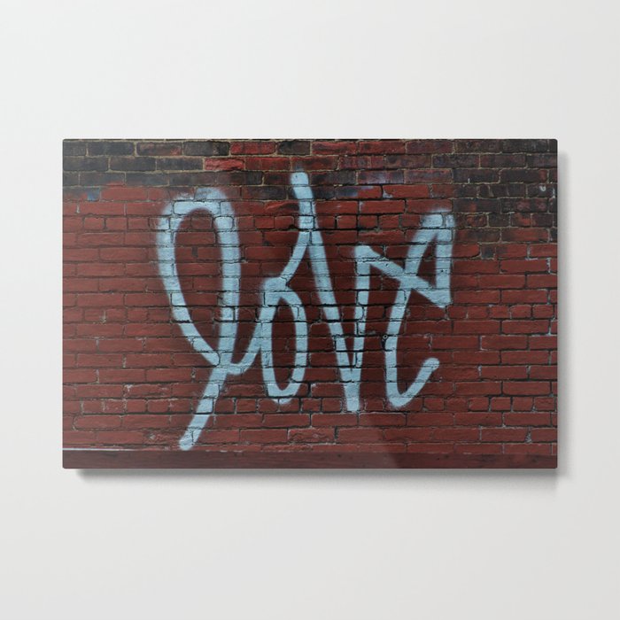 Curtis Kulig "LOVE" Street Tag in Brooklyn, NY Metal Print