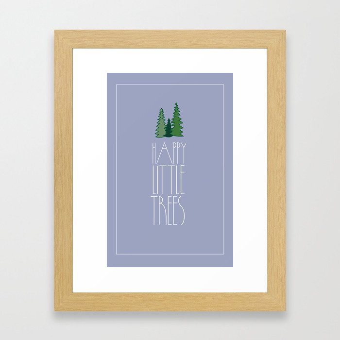 Happy Little Trees Framed Art Print