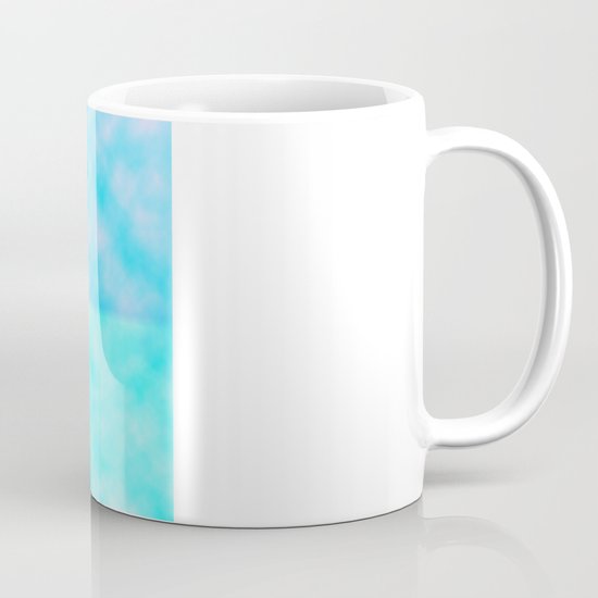 Cute Whimsical Bright Floral Tree Collage Teal Sky Mug